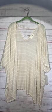 New Women’s Beige & White The Cove  Kimono